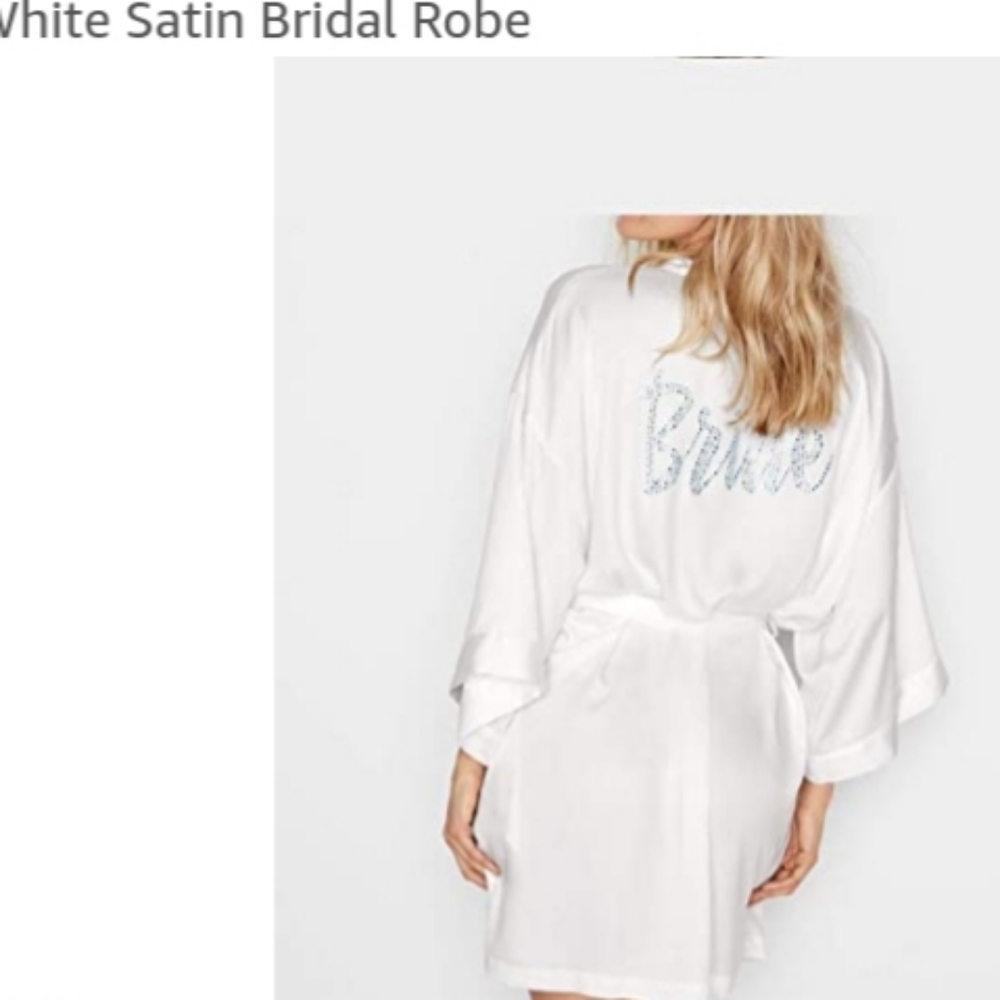 Victoria's Secret Bridal Satin White Robe
